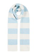 Knit Striped Scarf in Powder Blue