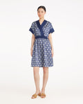 Colleen Short Sleeve Wrap Dress in Clover Field