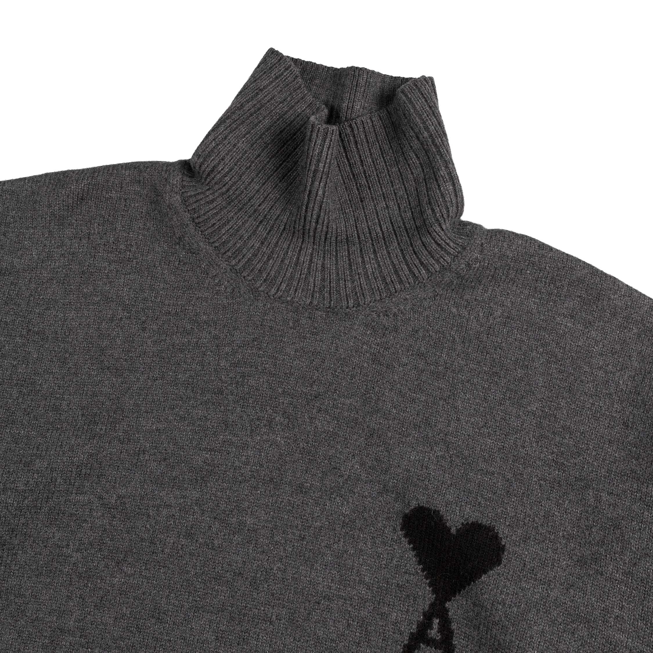 AMI Paris	Ami De Coeur Funnel Neck Wool Sweater
