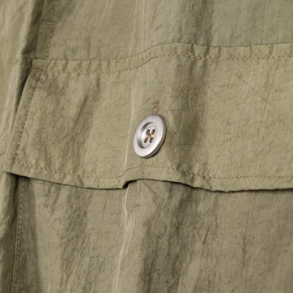 Brain Dead Cropped Nylon Button Up Shirt