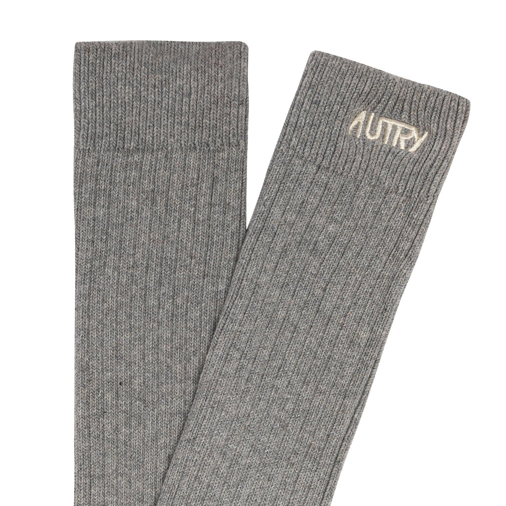 Autry Ribbed Socks with Embroidered Logo