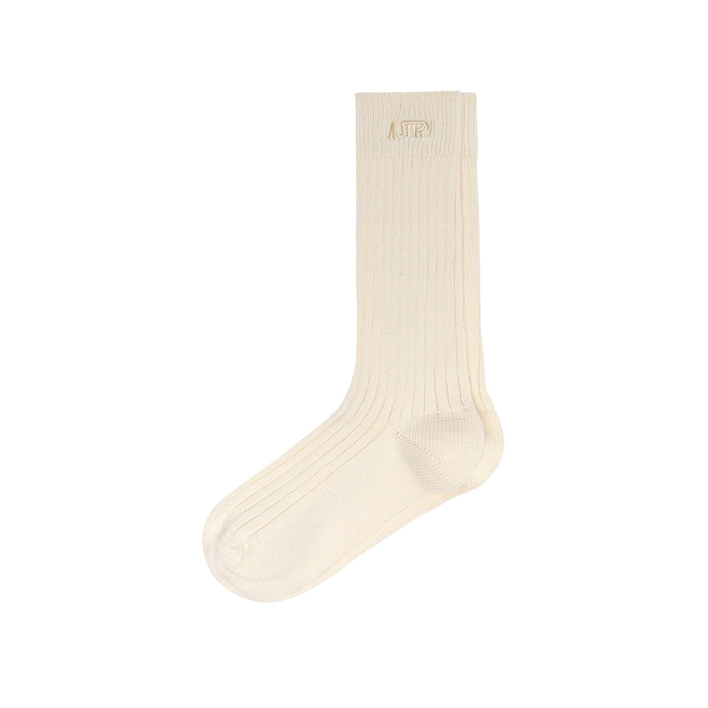 Autry Ribbed Socks with Embroidered Logo