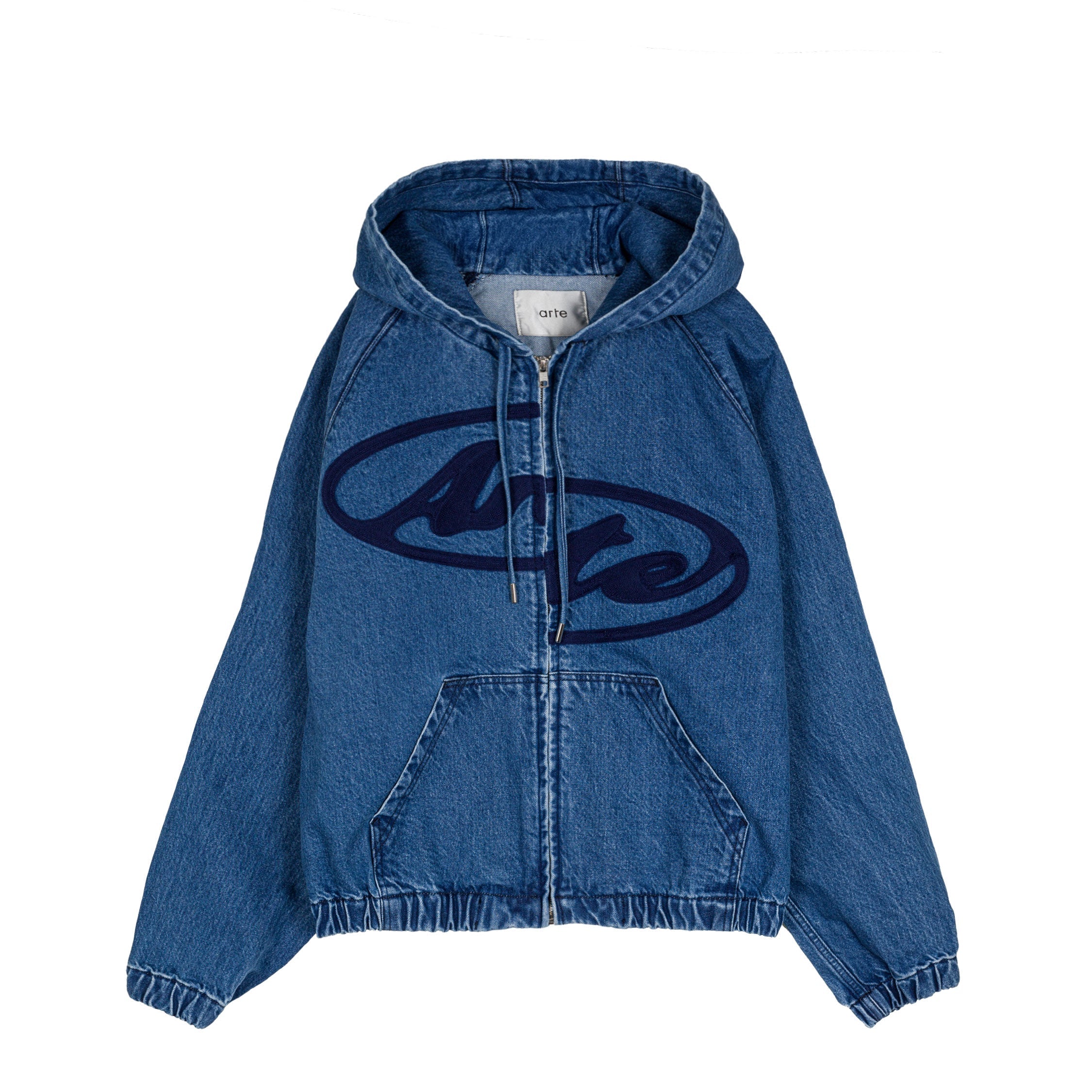 Arte Antwerp Split Logo Denim Hood Jacket