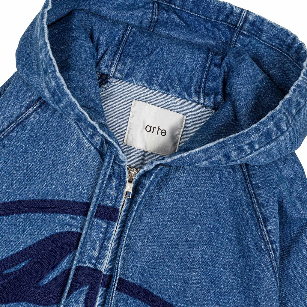 Arte Antwerp Split Logo Denim Hood Jacket