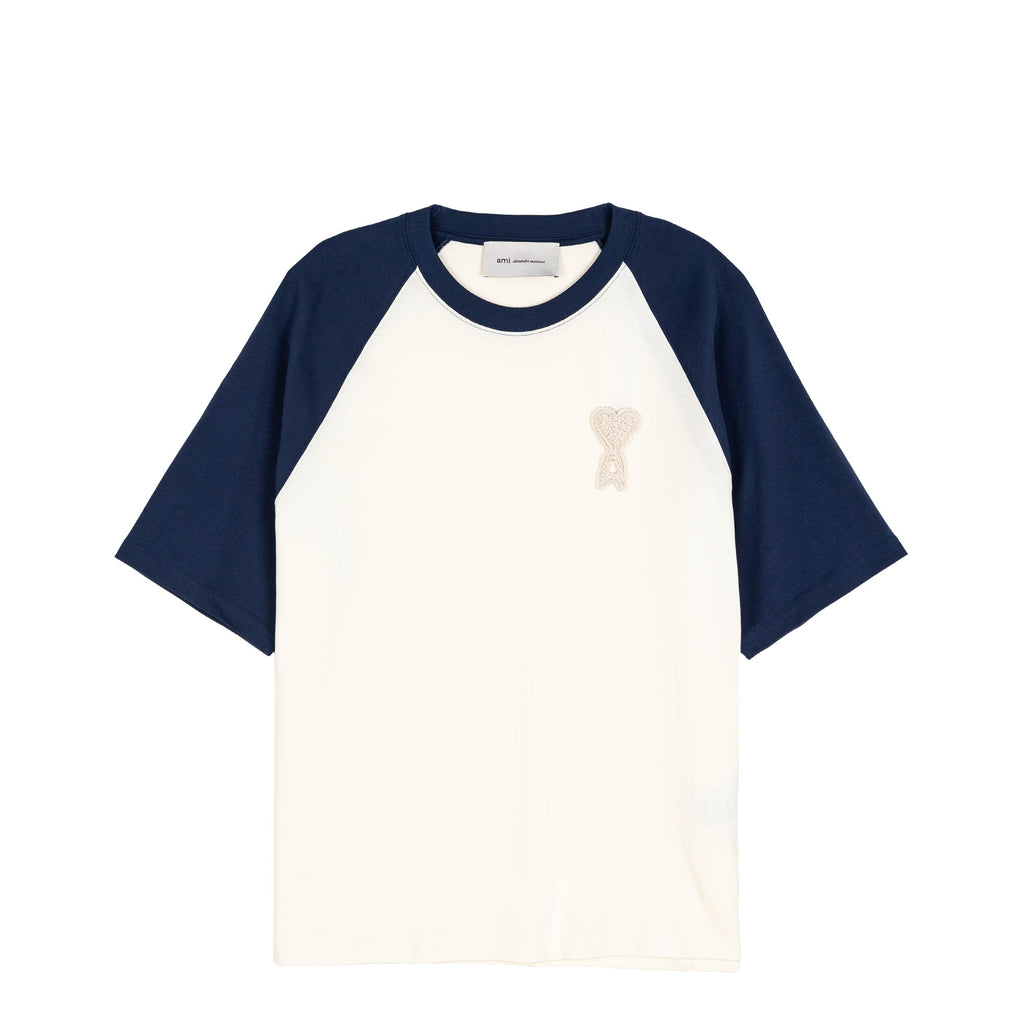 AMI Paris	Ami De Coeur Knitted Patch T-Shirt