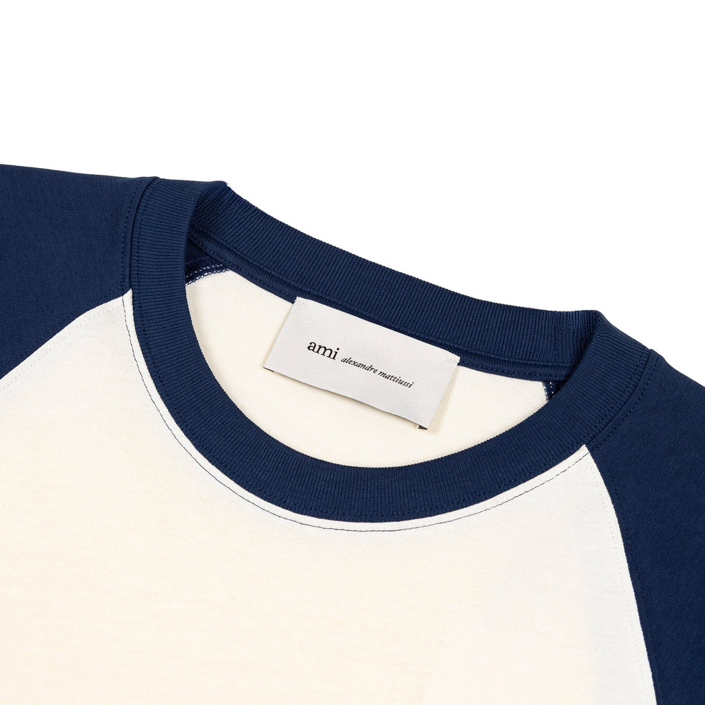 AMI Paris	Ami De Coeur Knitted Patch T-Shirt