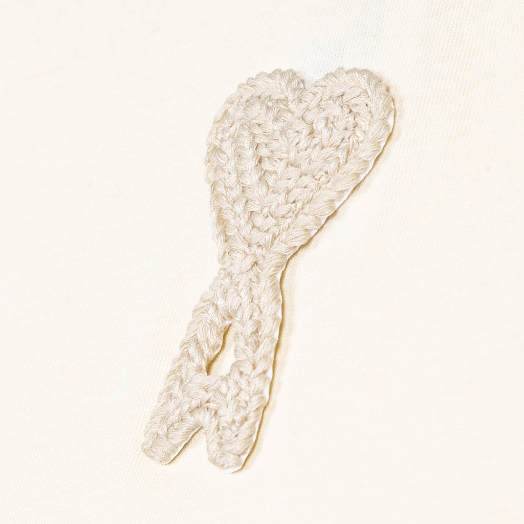 AMI Paris	Ami De Coeur Knitted Patch T-Shirt