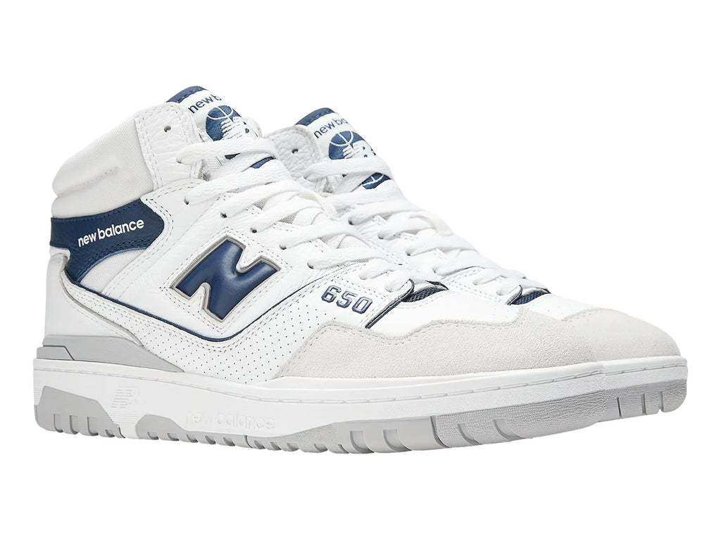 Tenis New Balance BB650 Blanco y Azul Marino para Hombre