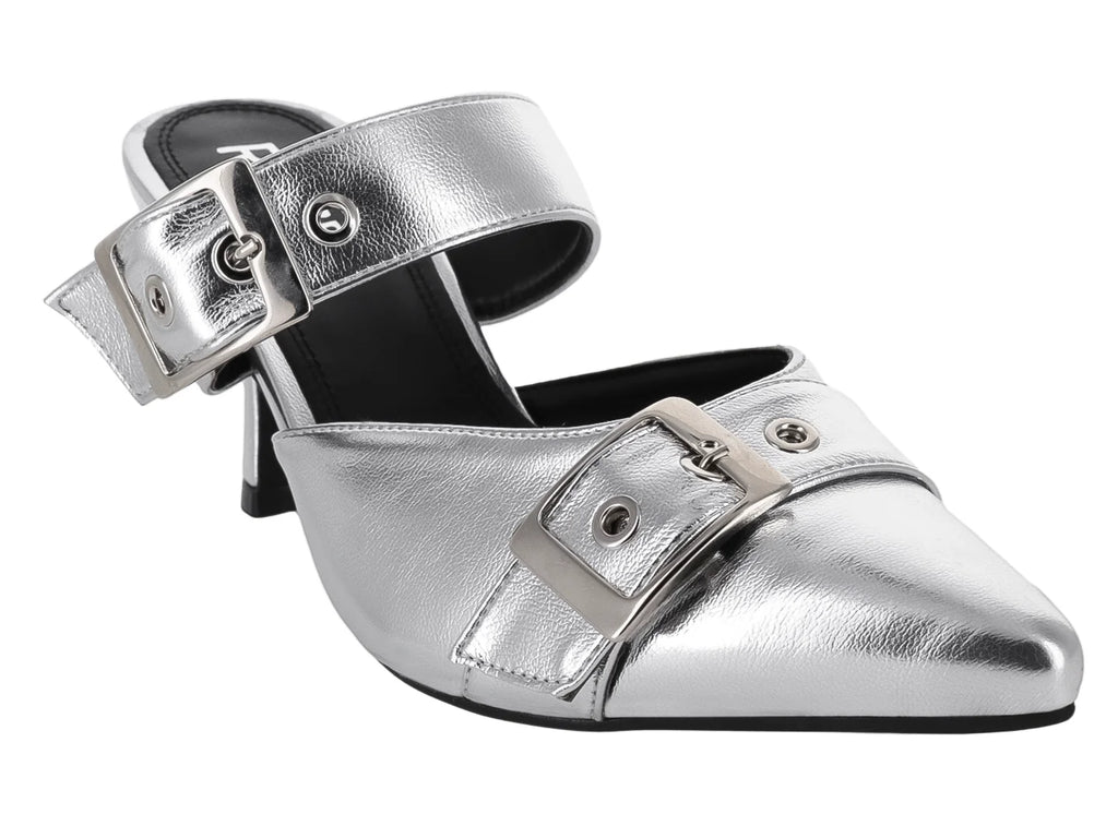 Sandalias Mule ROZE Plata para Mujer