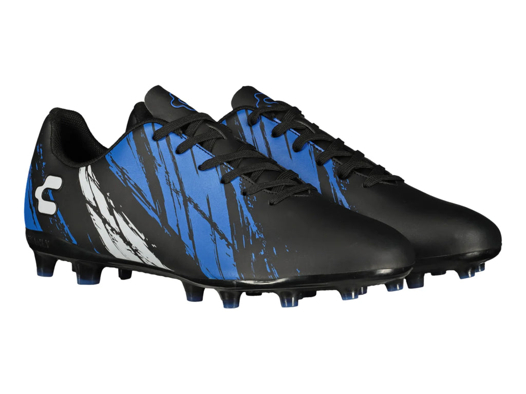 Tenis de Fútbol Charly Negro y Azul para Hombre