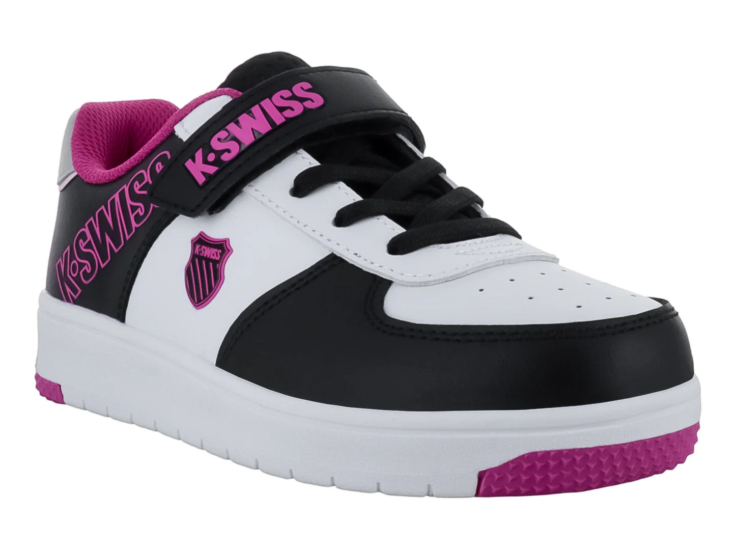 Tenis K SWISS Blanco Negro Fucsia para Niña