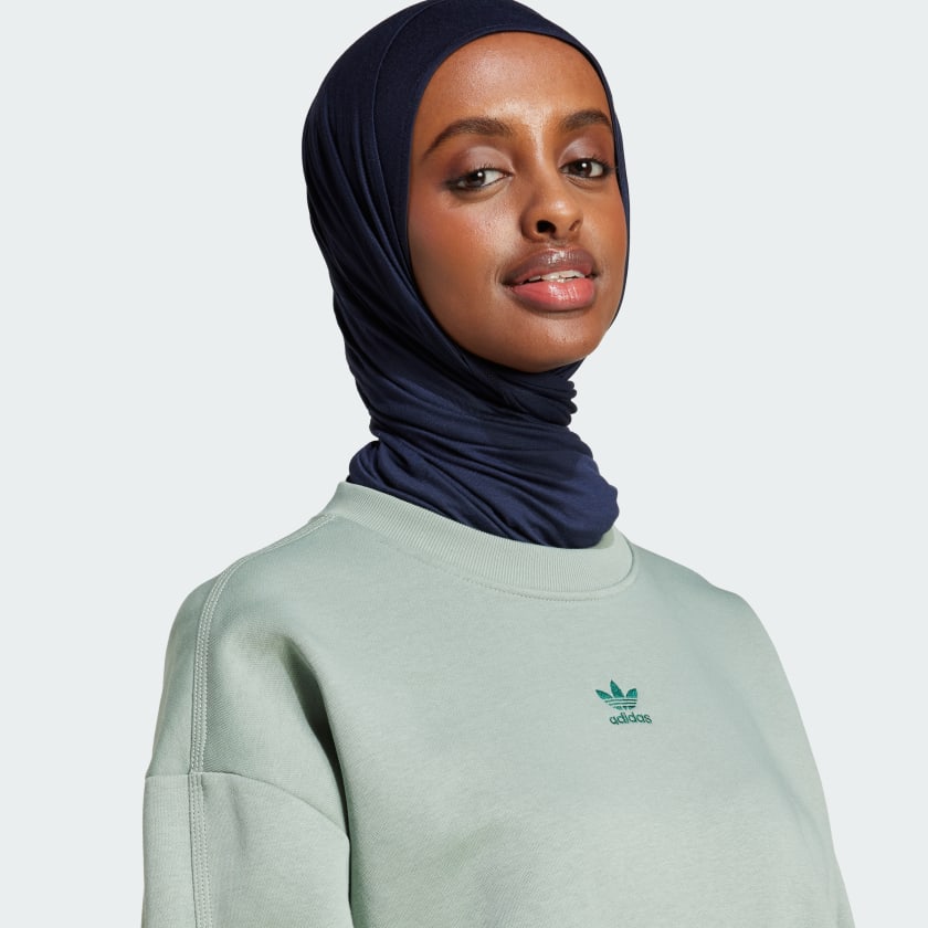 Women's adidas Essentials Fleece Long Oversized Crew Sweatshirt