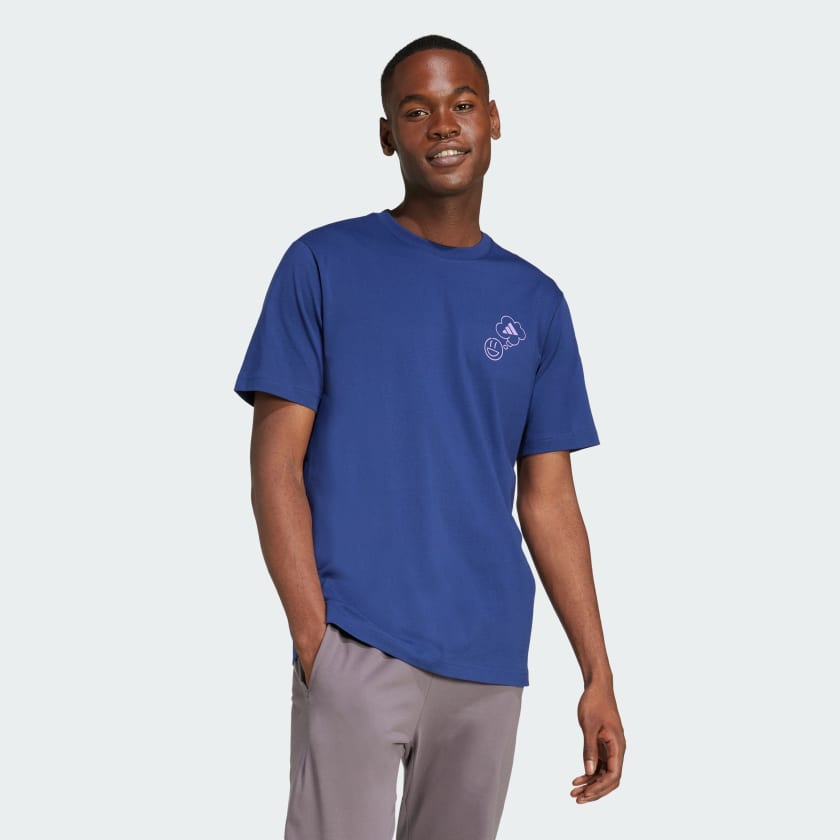 Men's adidas Lounge Verbiage Circle Graphic Tee