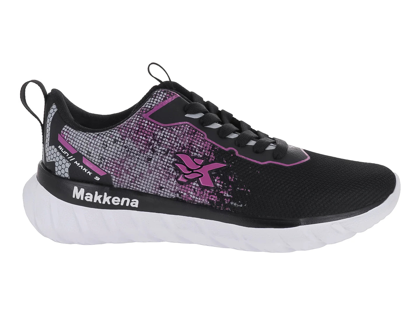 Tenis MAKENA Negro y Fucsia para Mujer