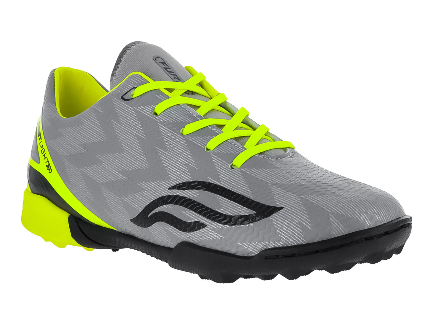 Tenis de Fútbol Furia Gris Neón para Niño
