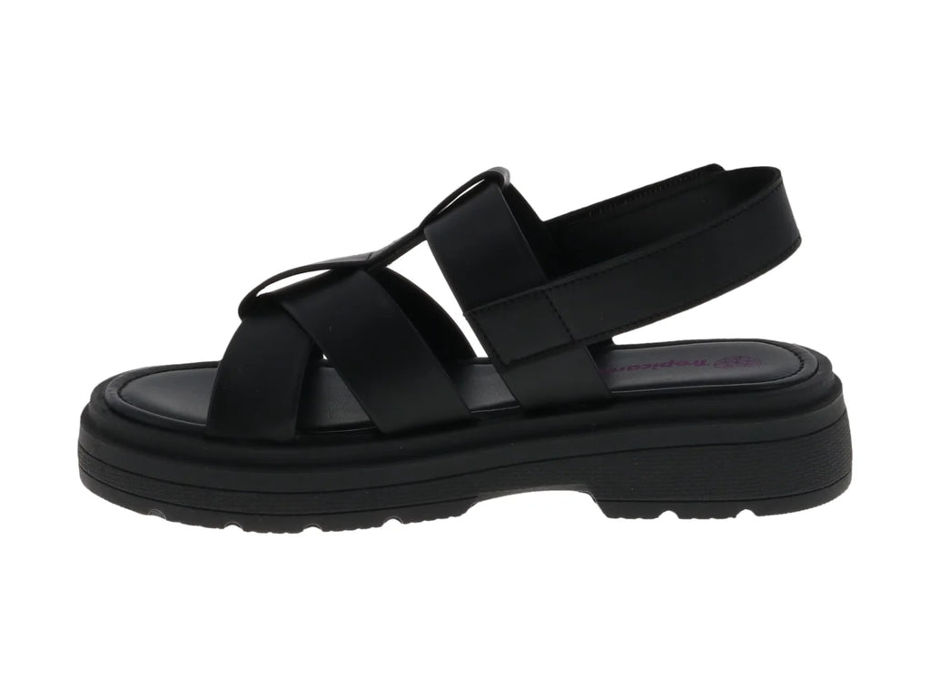 Sandalias Tropicana Negras de Plataforma para Niña