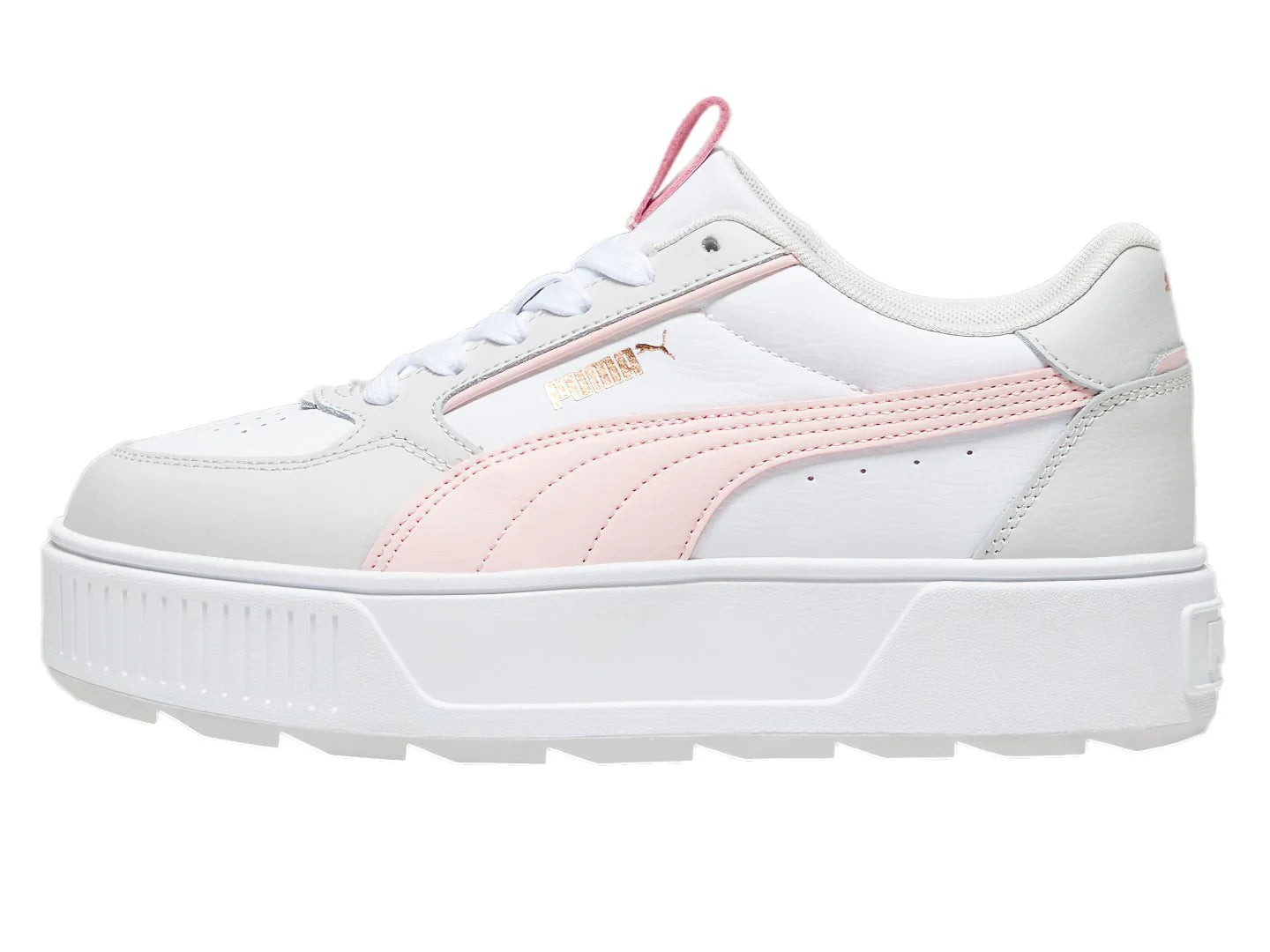 Tenis PUMA Blanco Rosa y Gris para Mujer