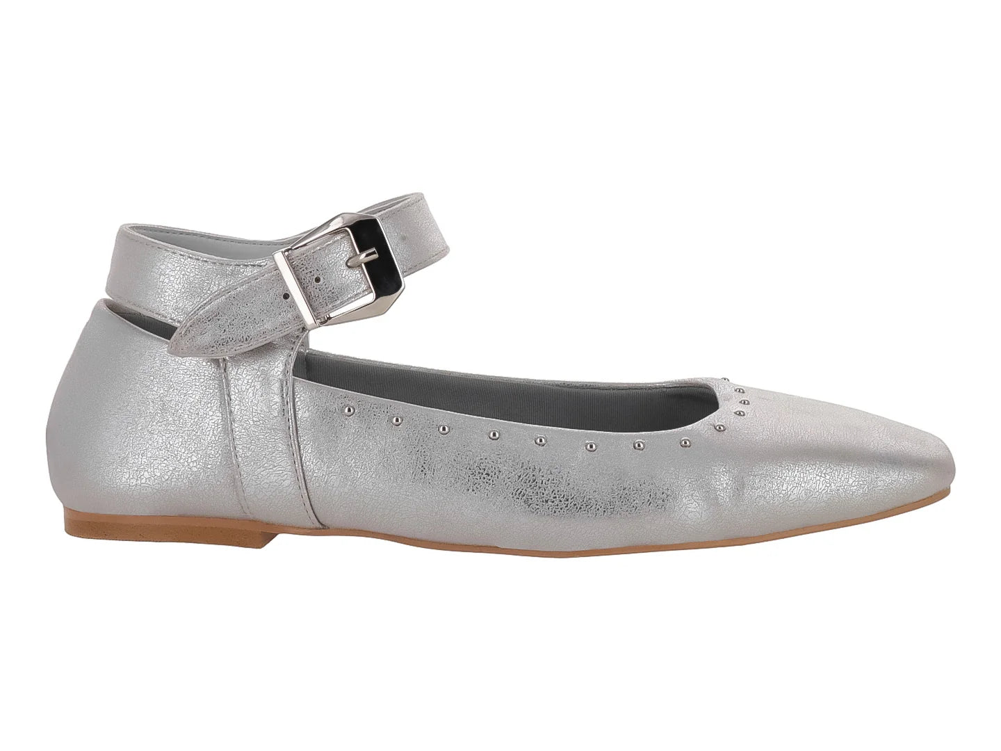 Zapatos Planos Senties Color Plata para Mujer