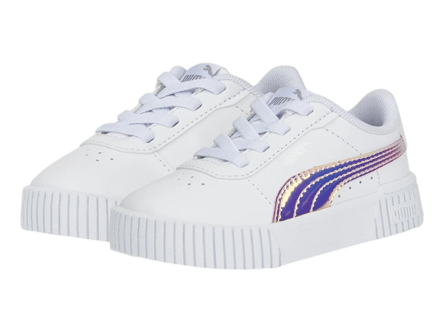 Tenis PUMA Carina 20 Holo Blanco y Plata para Niña