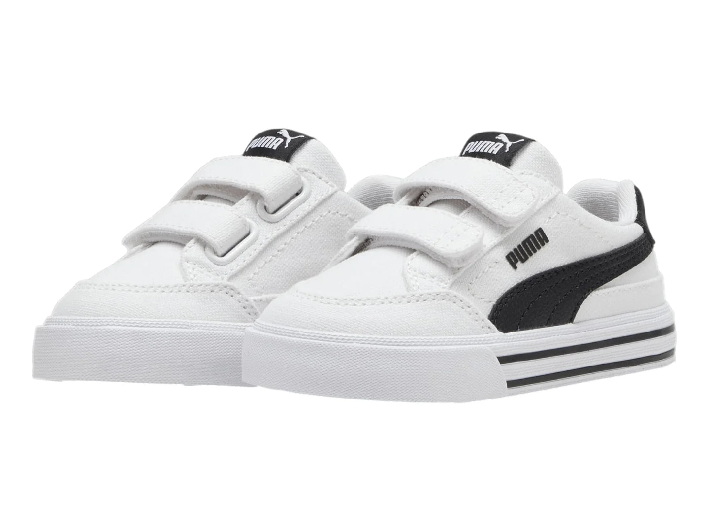 Tenis PUMA Court Classic Vulc Blanco y Negro para Niño