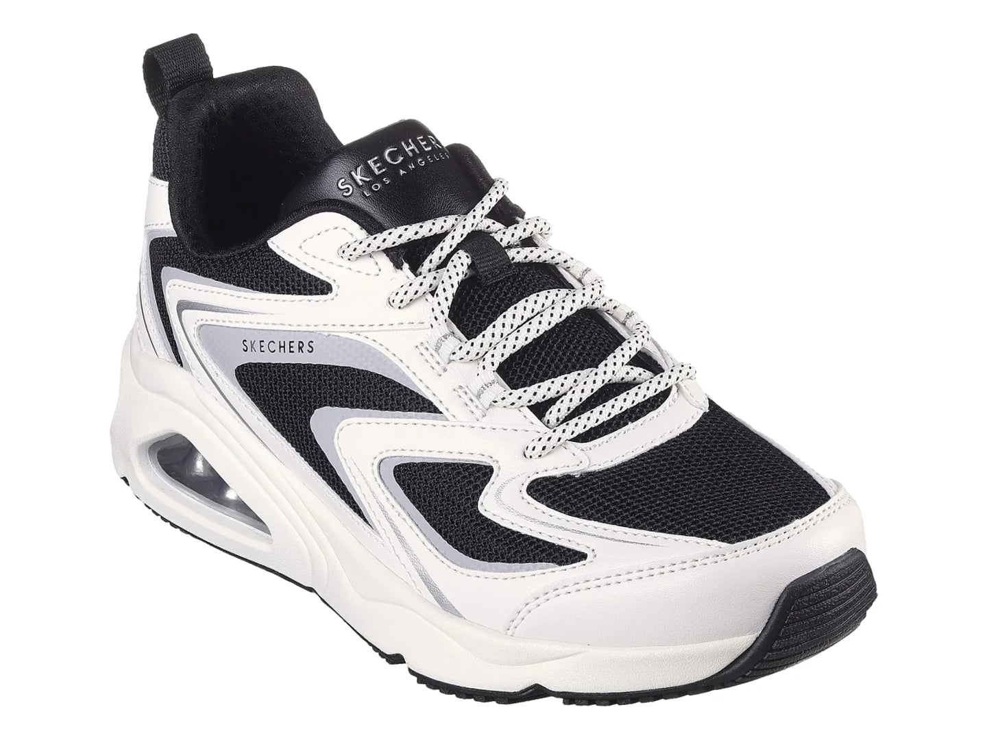 Tenis Skechers Tres Air One Blanco y Negro para Mujer