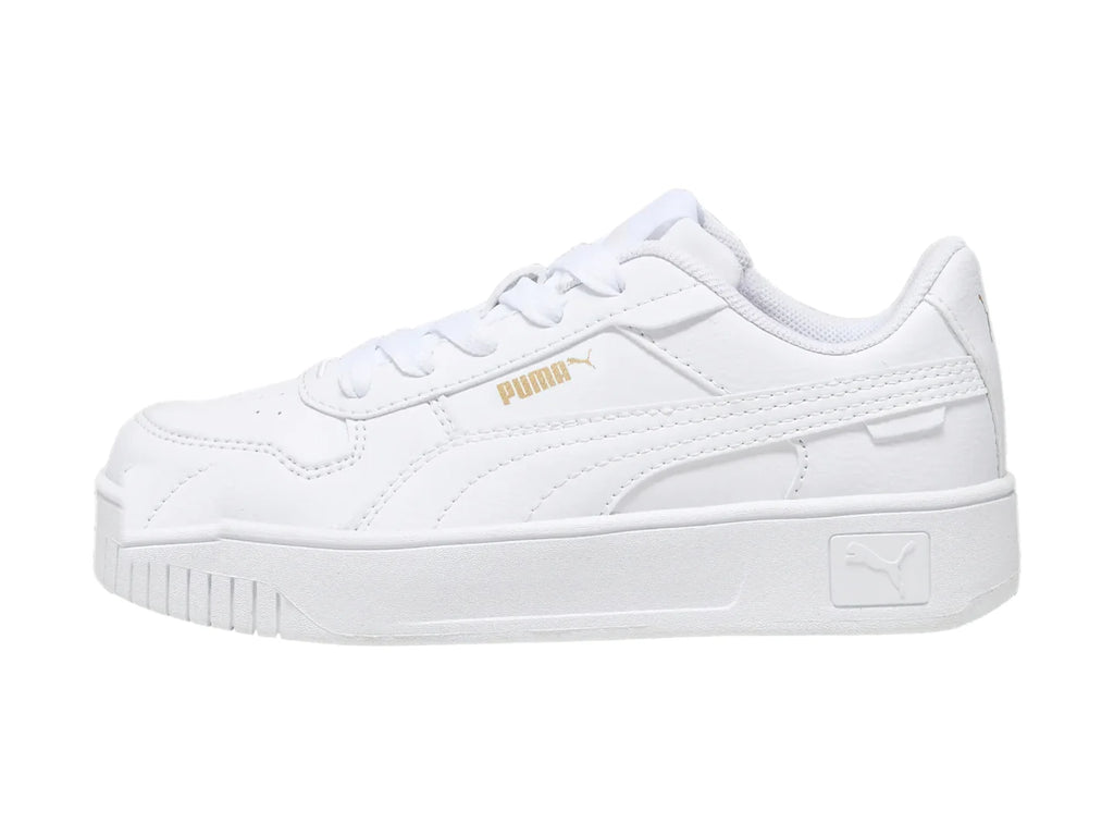 Tenis PUMA Carina Street Blanco y Oro para Niña