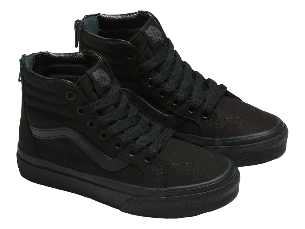 Tenis Vans Sk8 Hi Zip Negros para Niño
