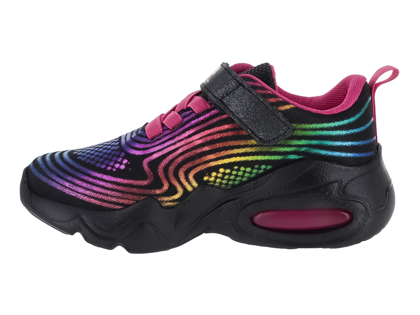 Tenis Makena Negro y Fucsia para Niña