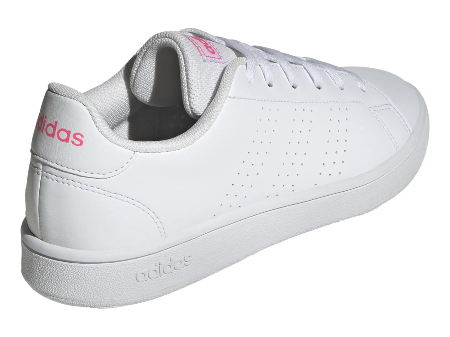 Tenis Adidas Advantage Base Blanco y Rosa para Mujer
