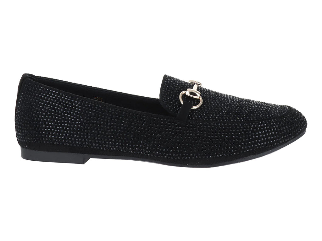 Zapatos Mocasines Roze Negros para Mujer