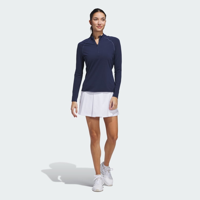 Women's adidas Ultimate365 Solid Quarter-Zip Mock Polo Shirt