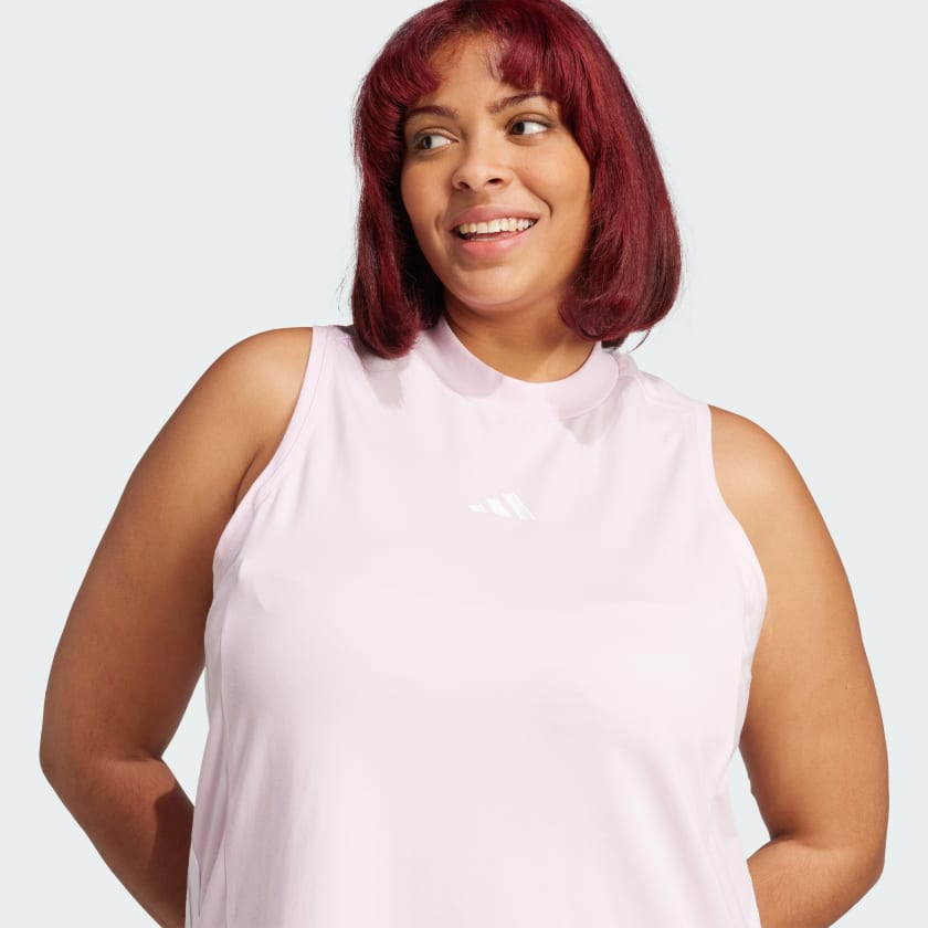 Women's adidas Essentials 3-Stripes Long Racerback Dress (Plus Size)