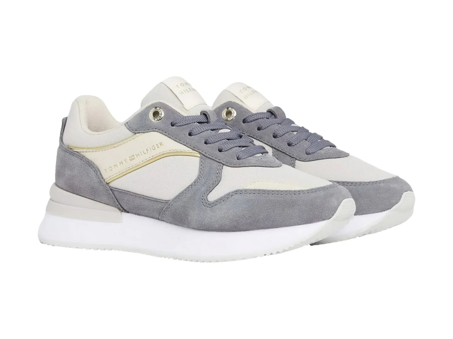 Tenis Tommy Hilfiger Elevated Feminine Runner Gris para Mujer
