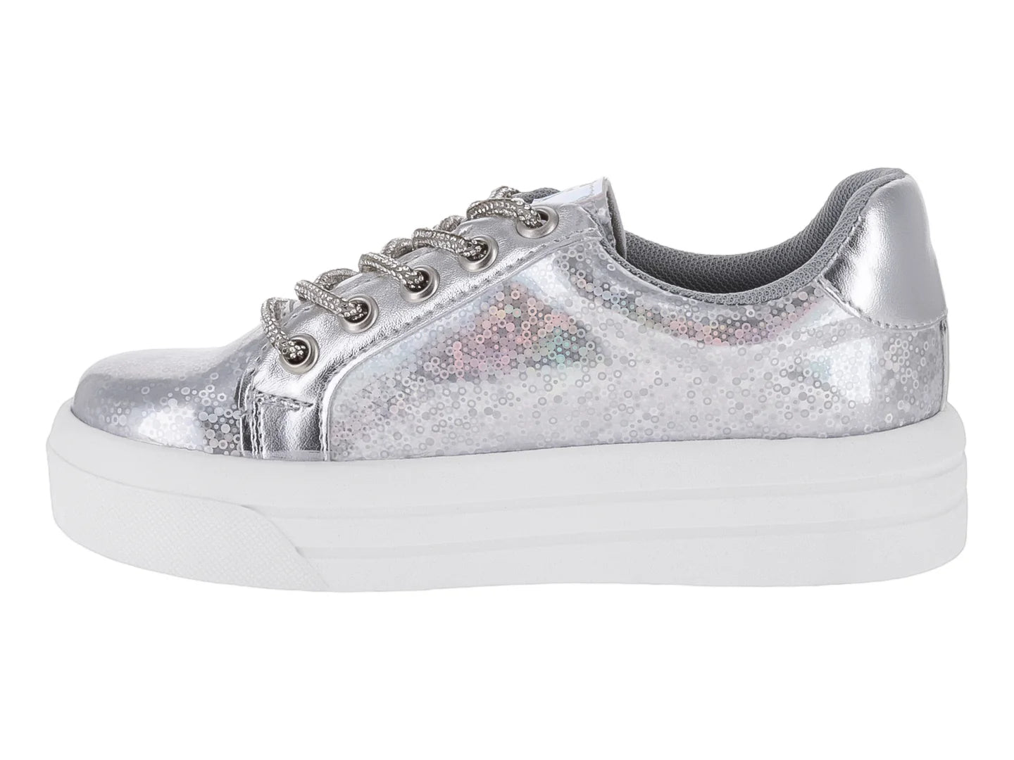 Tenis Divitas Plata Metálico para Niña