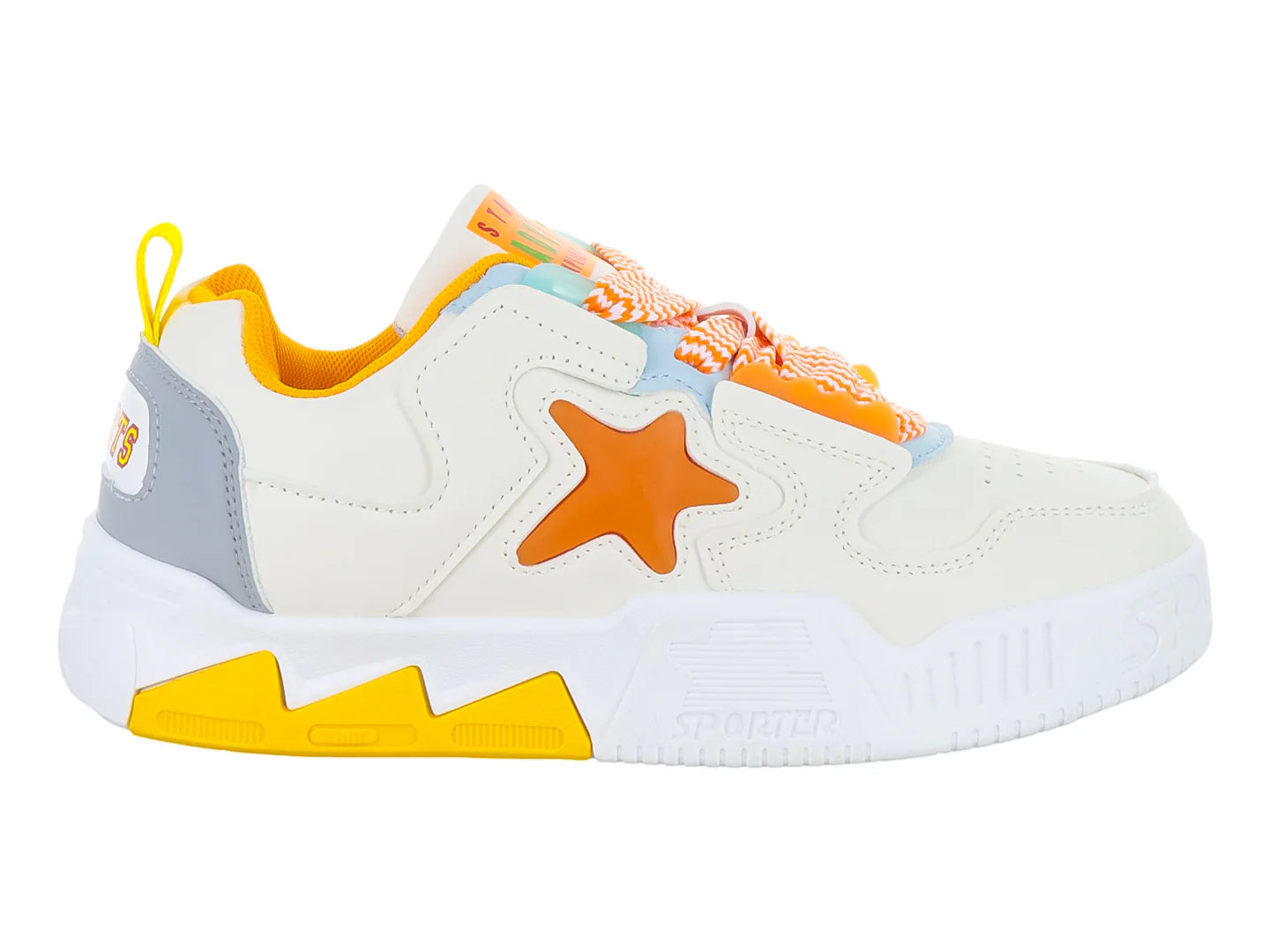 Tenis ZAEM Beige y Naranja para Mujer