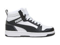 Tenis PUMA Rebound V6 Mid Blanco y Negro para Niño