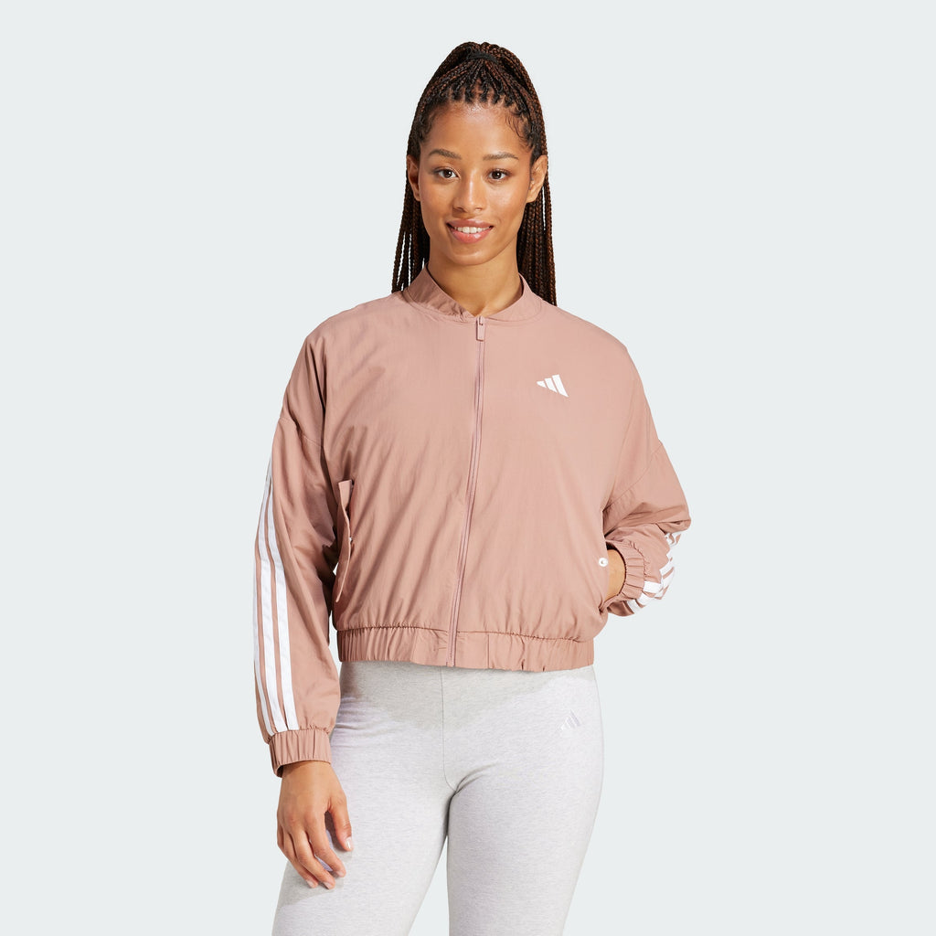 Women's adidas Essentials 3-Stripes Lifestyle Woven Bomber Jacket