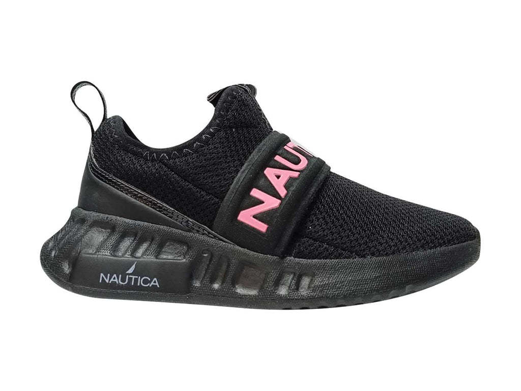 Tenis Nautica Negro Rosa para Niña