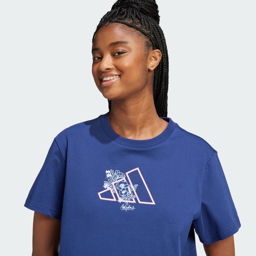 Women's adidas Tech Illustrate Graphic Loose Fit Crop Tee