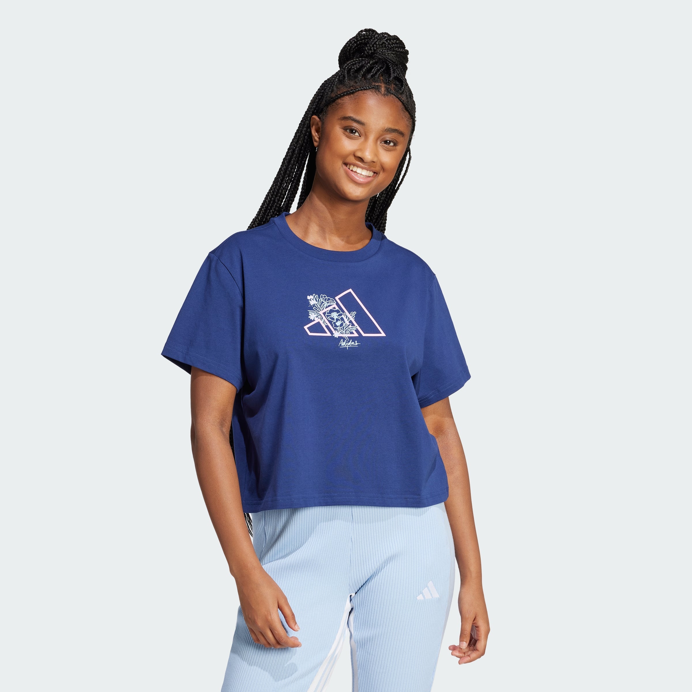 Women's adidas Tech Illustrate Graphic Loose Fit Crop Tee