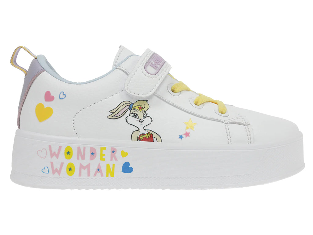 Tenis K SWISS Mini Trinity Platform Blanco y Lila para Niña