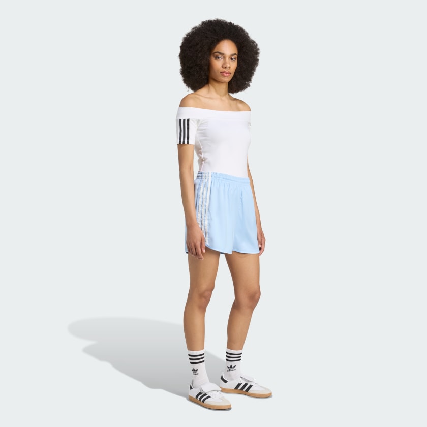 Women's adidas adidas Originals Satin Shorts Ruffle 3-Stripes