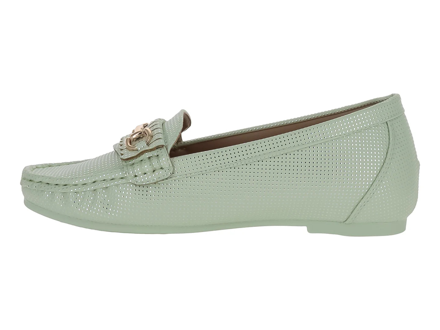 Zapatos Mocasines Roze Color Verde para Mujer