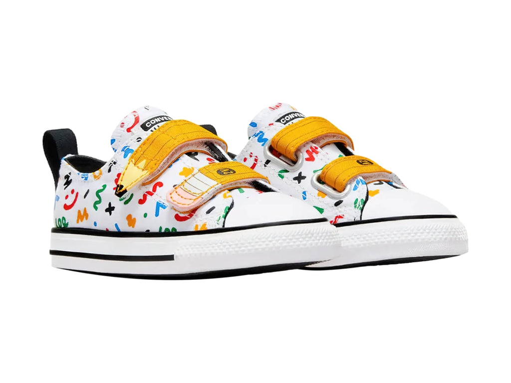 Tenis Converse Chuck Taylor All Star Blanco y Amarillo para Niño