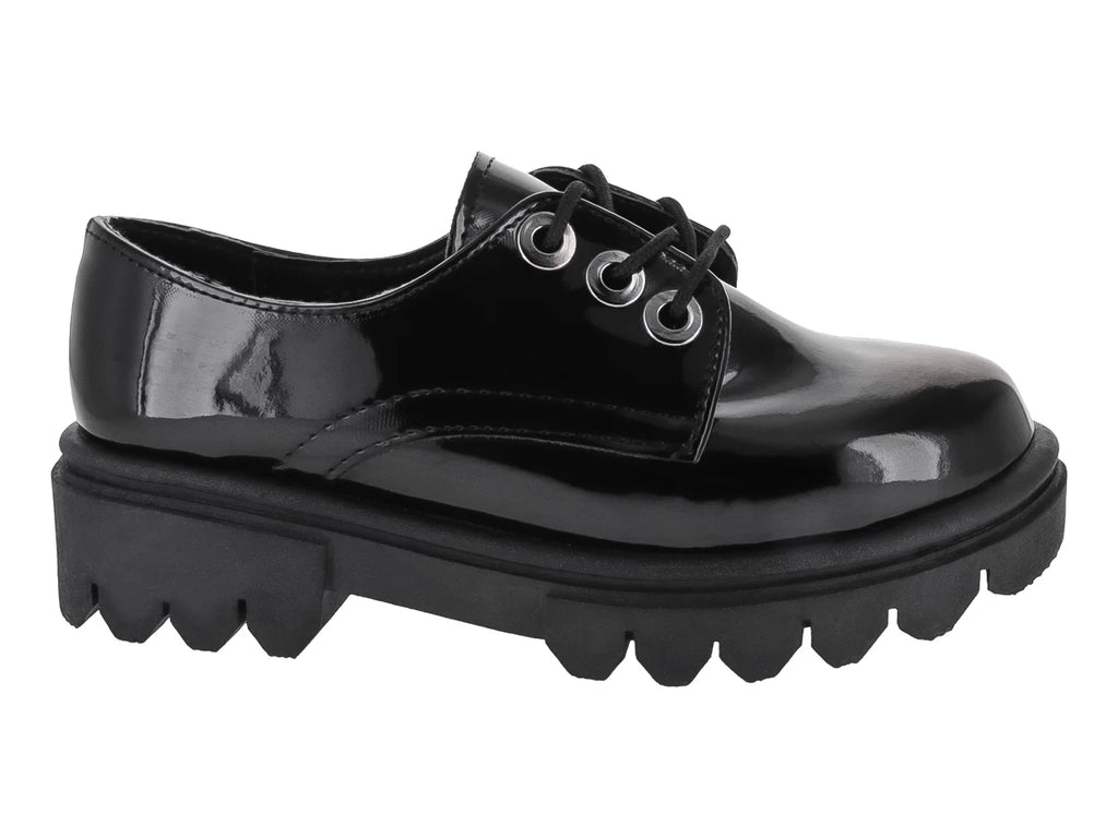 Zapatos Oxford Mauri Valero Negro Charol para Niña