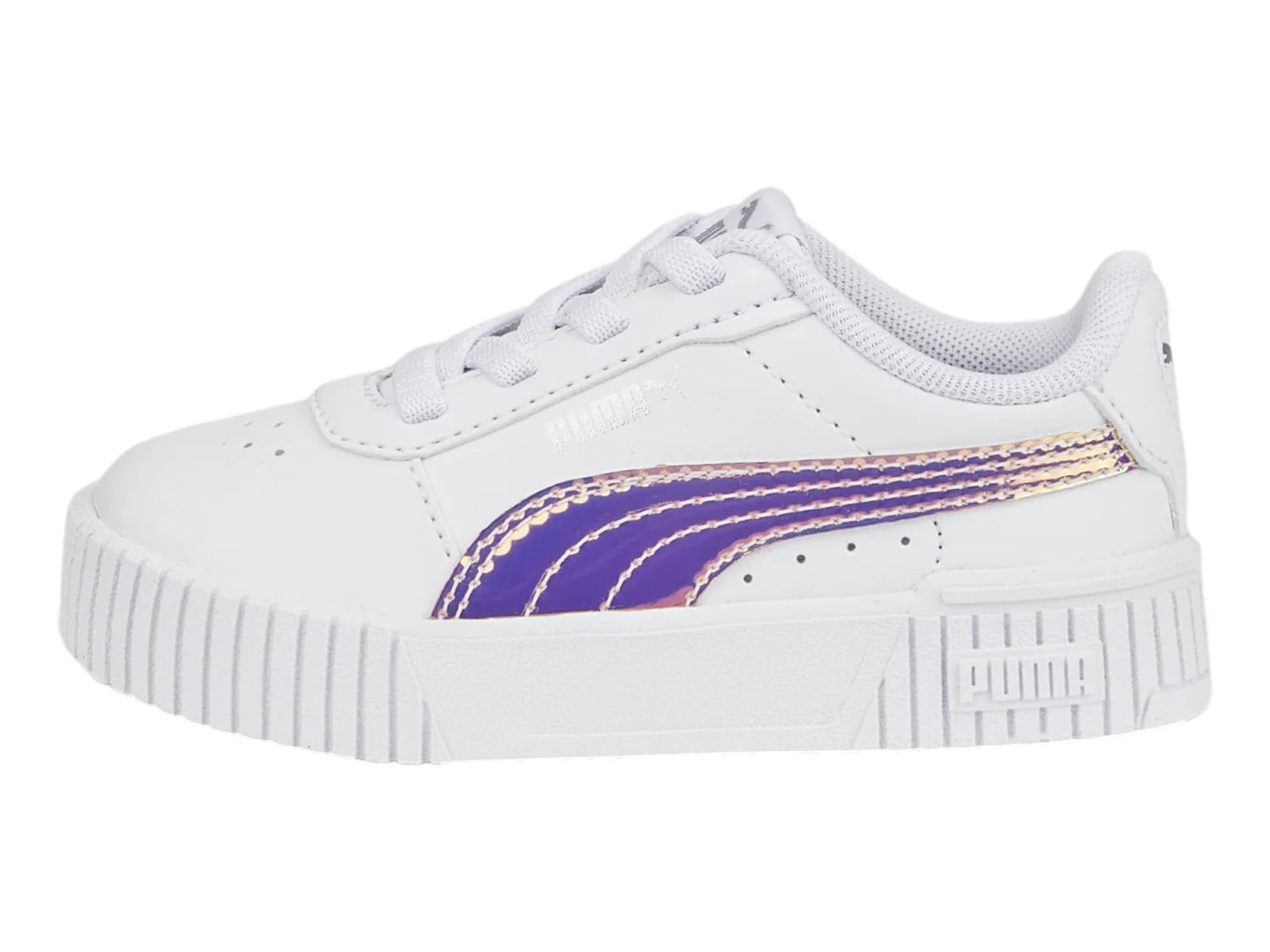 Tenis PUMA Carina 20 Holo Blanco y Plata para Niña