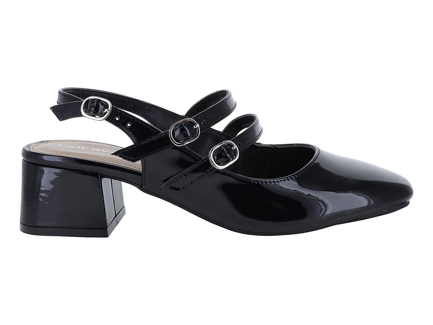 Zapatillas Lady Paulina Negro Charol para Mujer