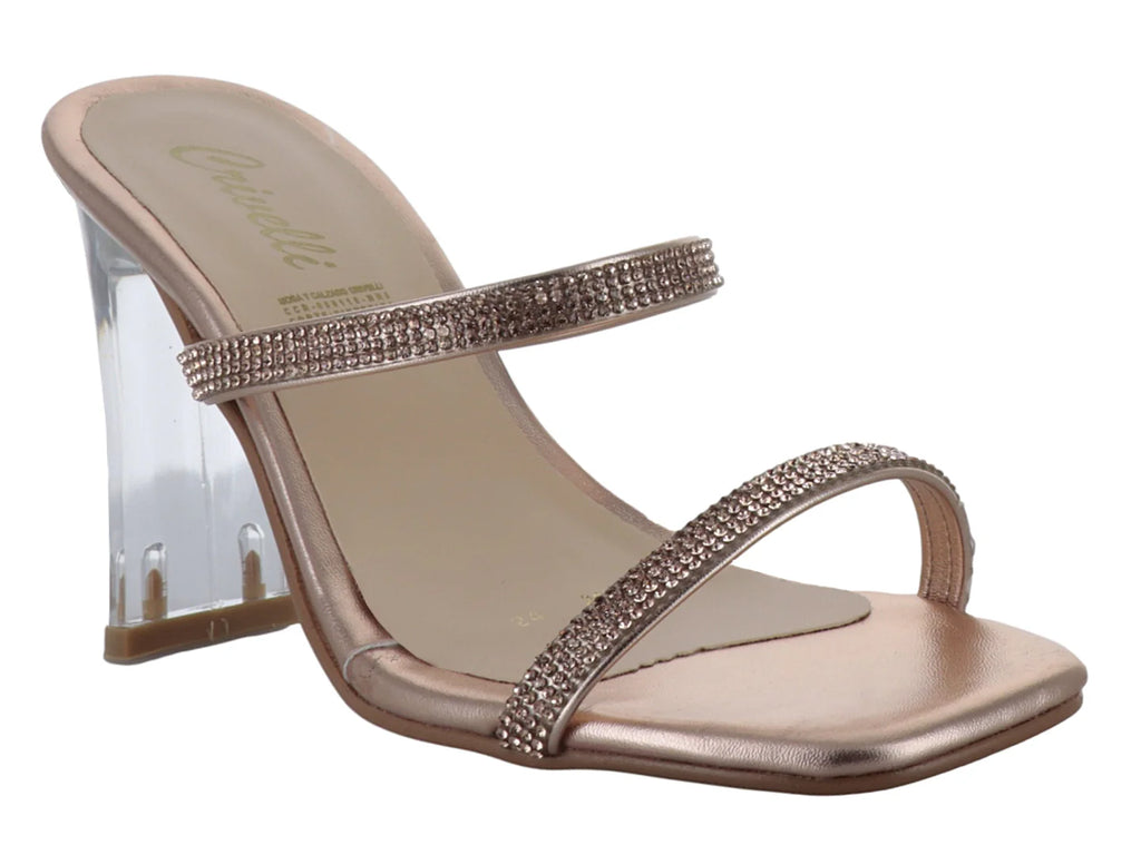 Zapatillas de Fiesta Crivelli Oro Rosa para Mujer