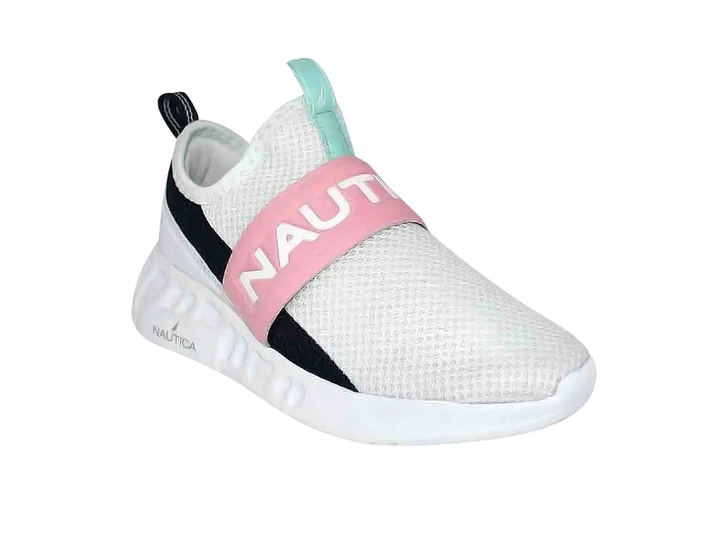 Tenis Nautica Fallon Blanco y Rosa para Niña