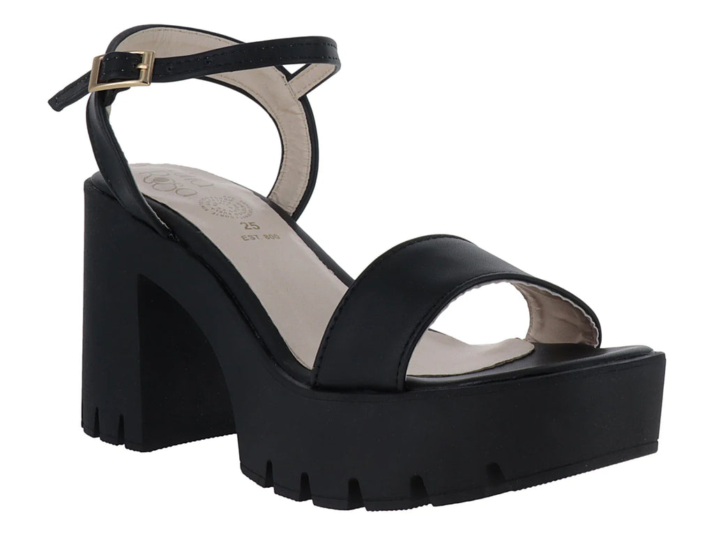Sandalias Luna Rosa Negro para Mujer